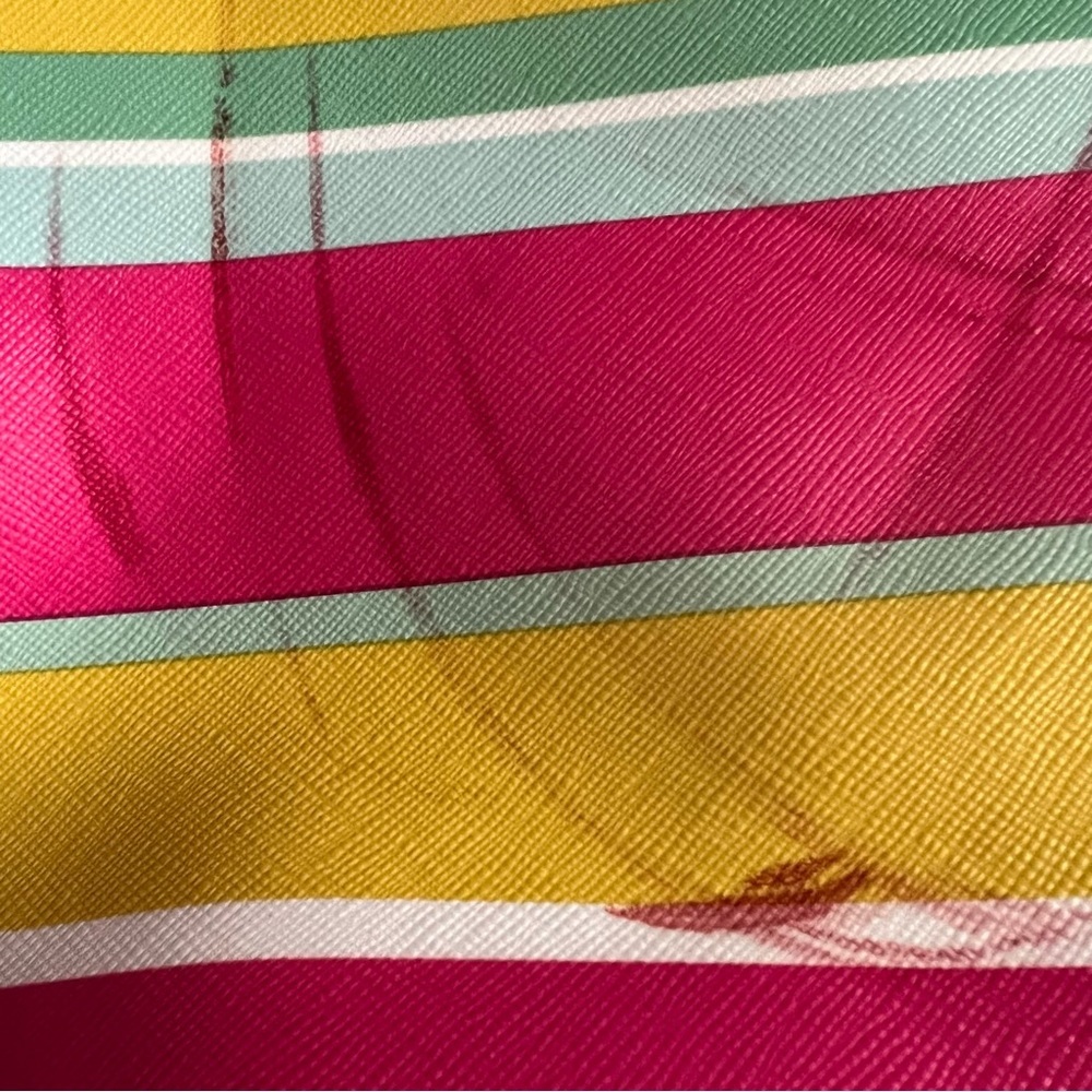 Kate Spade Grant Street Jules Tote Beach Stripe Grainy Vinyl Leather Bag Purse - Picture 8 of 17